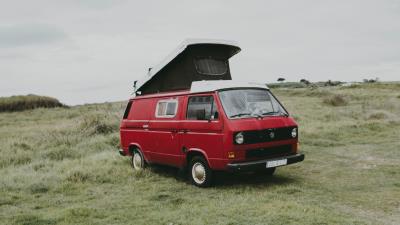 Van car red 4k wallpaper