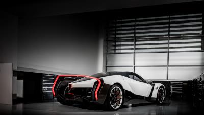 Vandas Dendrobium Electric Hypercar 4k wallpaper