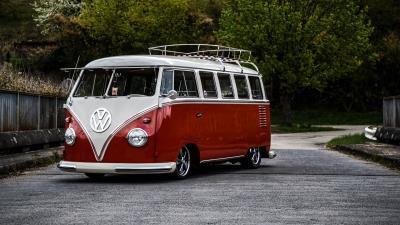 Volkswagen t1 bus minivan 4k wallpaper