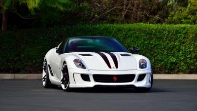 Vorsteiner ferrari white side view 4k wallpaper