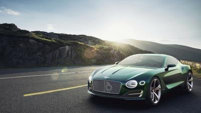 2015 bentley exp 10 green front view 4k wallpaper