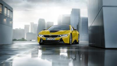 2017 bmw i8 frozen yellow edition 4k wallpaper