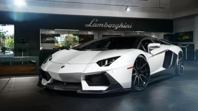 Adv1 aventador lamborghini miami 4k wallpaper