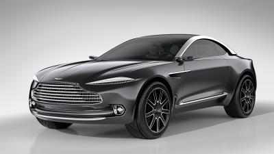 Aston martin dbx concept black side view 4k wallpaper