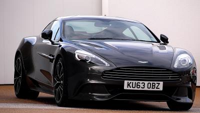 Aston martin tuning black front view 4k wallpaper