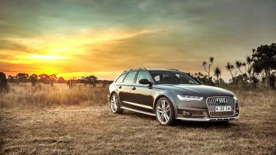 Audi a6 allroad side view hdr 4k wallpaper