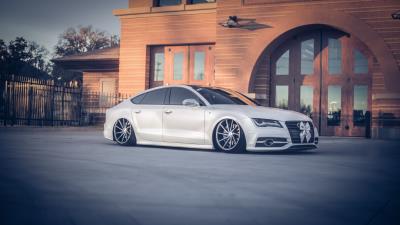 Audi a7 vossen tuning wheels 4k wallpaper