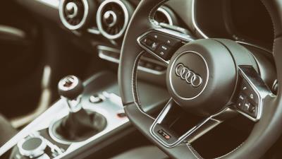 Audi tts steering wheel interior 4k wallpaper