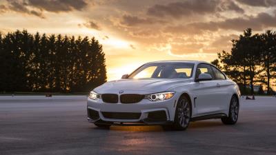Bmw 435i side view white 4k wallpaper