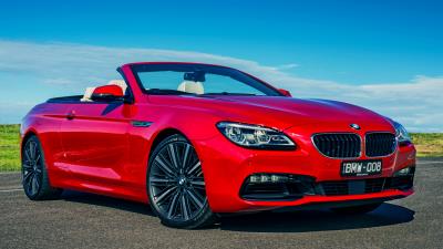 Bmw 6 series 640i convertible red 4k wallpaper