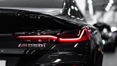 Bmw car headlight 4k wallpaper