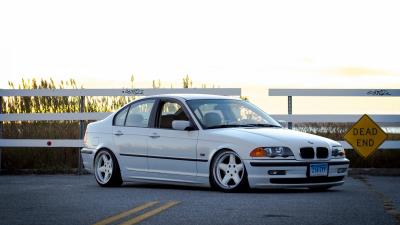 Bmw e46 325i 3 series white side view 4k wallpaper