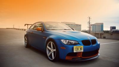 Bmw e92 m3 blue 4k wallpaper