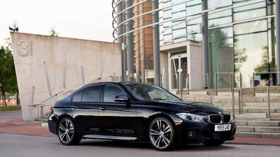 Bmw f30 side view 4k wallpaper