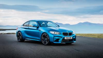 Bmw m2 f87 blue side view wallpaper 4k wallpaper