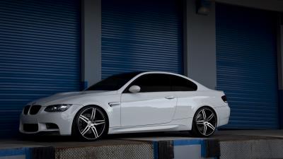Bmw m3 e92 white 4k wallpaper