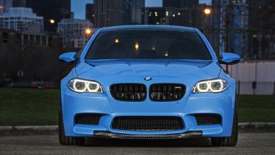 Bmw m5 f10 yas marina blue 4k wallpaper