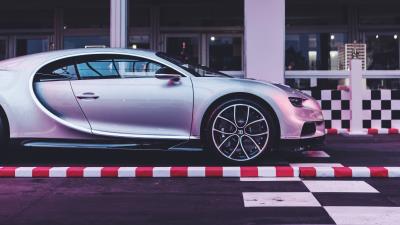 Bugatti chiron bugatti side view 4k wallpaper