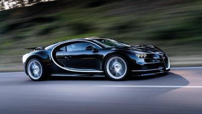 Bugatti chiron speed side view 4k wallpaper