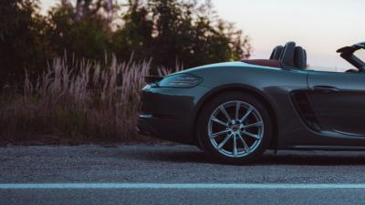 Car convertible gray 4k wallpaper