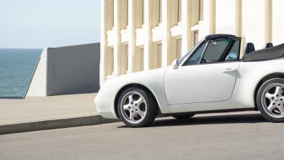 Car convertible white 4k wallpaper