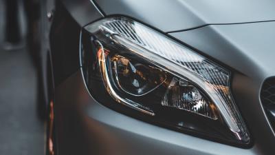 Car gray headlight picture 4k wallpaper