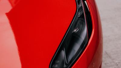 Car headlight red 4k wallpaper