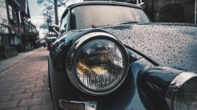 Car light drop hood 4k wallpaper