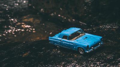 Car model toy retro moisture 4k wallpaper
