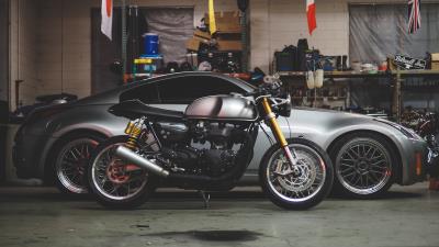 Car motorcycle garage 4k wallpaper