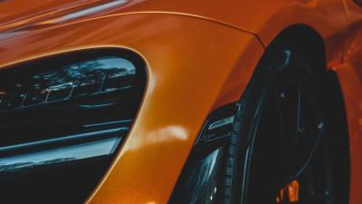 Car sportscar orange 4k wallpaper