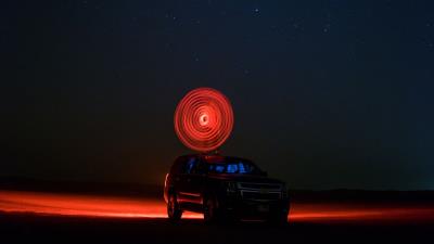 Car starry sky night 4k wallpaper