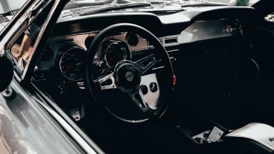 Car steering wheel interior 4k wallpaper
