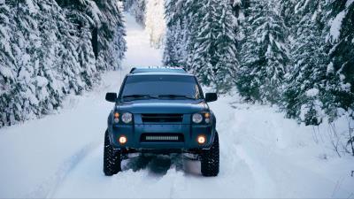 Car suv winter 4k wallpaper