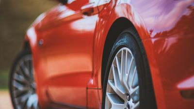 Car wheel red 4k wallpaper