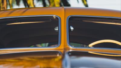 Car yellow vintage 4k wallpaper