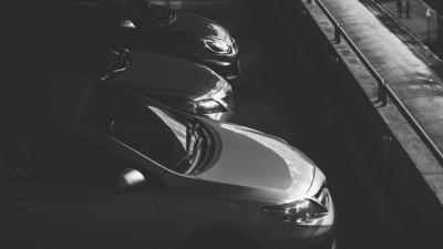 Cars bw dark 4k wallpaper