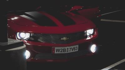 Chevrolet camaro front view headlights 4k wallpaper