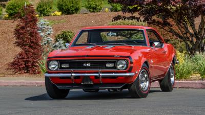 Chevrolet copo camaro yenko sc 427 red front view 4k wallpaper