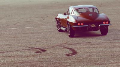 Chevrolet corvette rear view auto retro 4k wallpaper