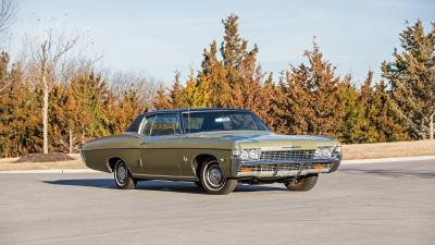 Chevrolet impala ss 1968 coupe side view 4k wallpaper
