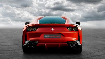 Ferrari 812 Superfast Rear 4k wallpaper