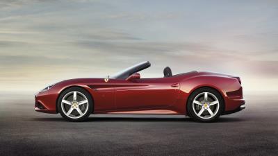 Ferrari california t ferrari california t red side view convertible 4k wallpaper