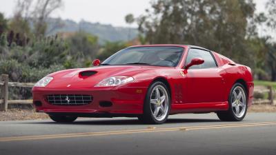 Ferrari superamerica f1 red side view 4k wallpaper