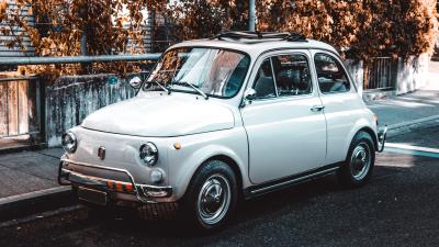 Fiat car retro 4k wallpaper