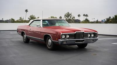 Ford ltd convertible 1972 red side view 4k wallpaper