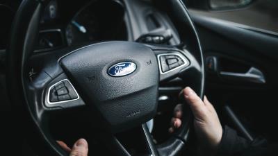 Ford steering wheel hands 4k wallpaper