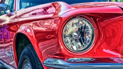 Headlight auto red 4k wallpaper