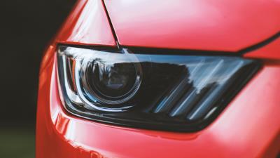 Headlight car red image 4k wallpaper