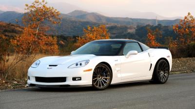 Hennessey chevrolet corvette zr1 c6 white side view 4k wallpaper